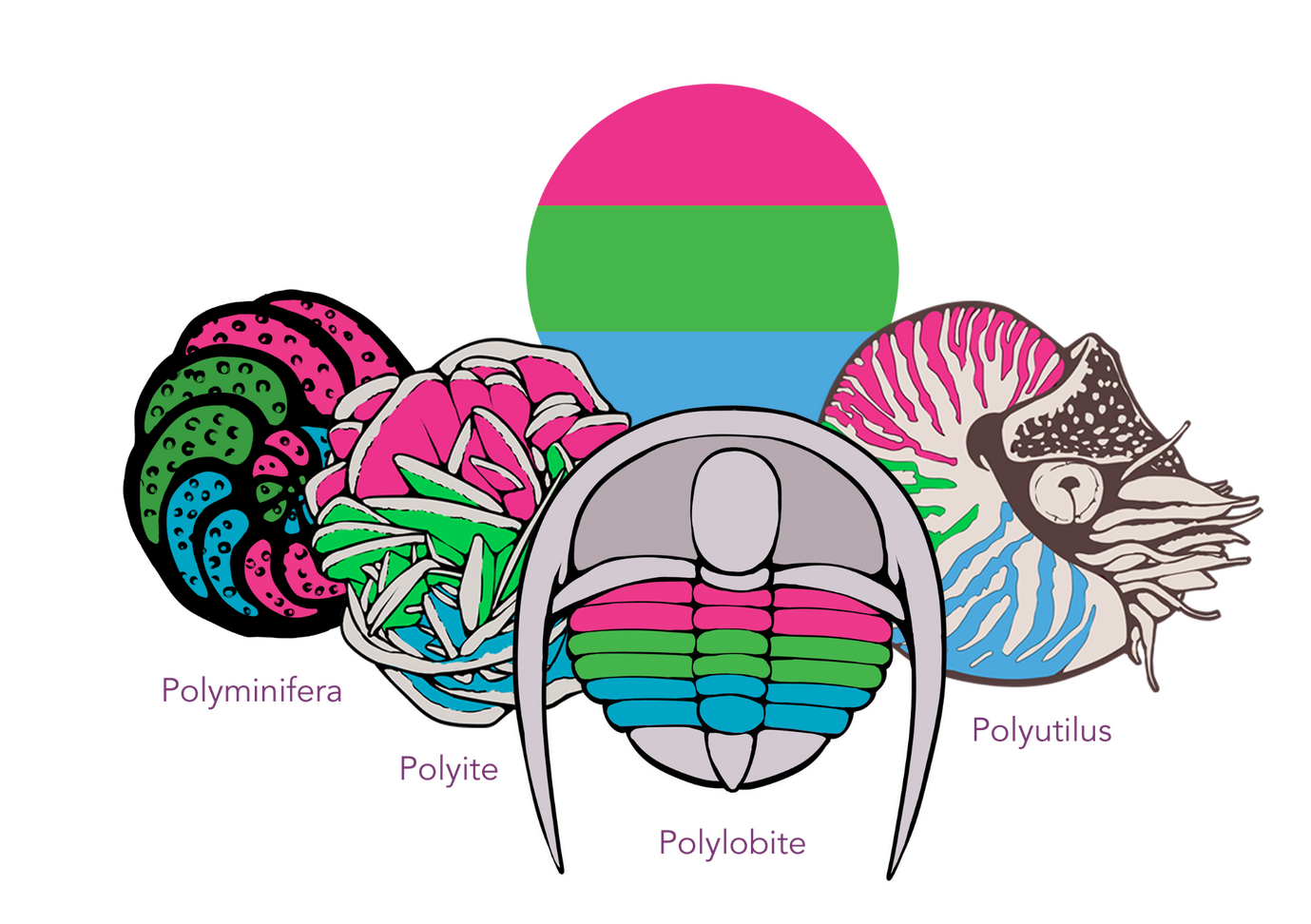 Polysexual pride flag